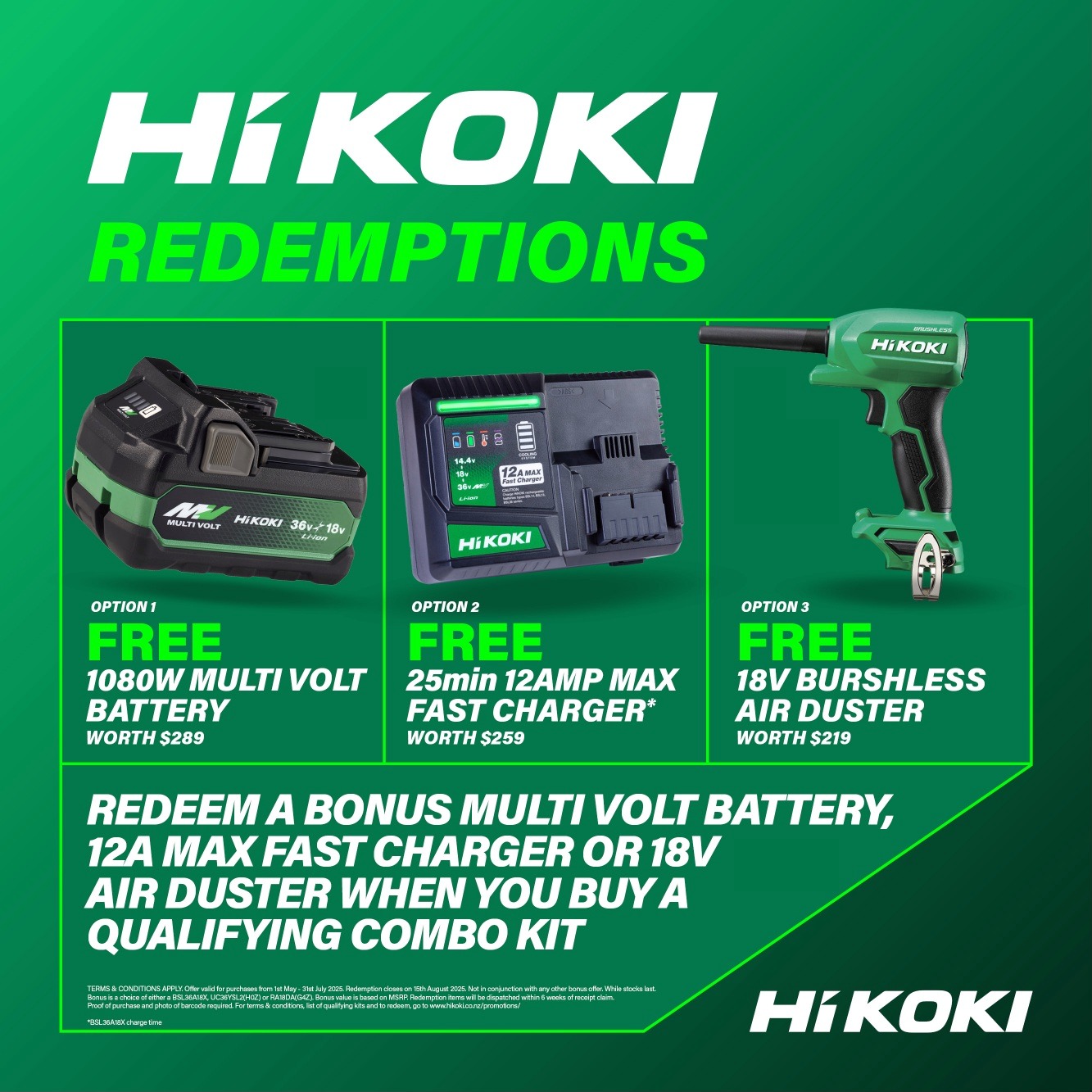HiKOKI Q2 25 Bonus Offer SocialTile 2000x2000