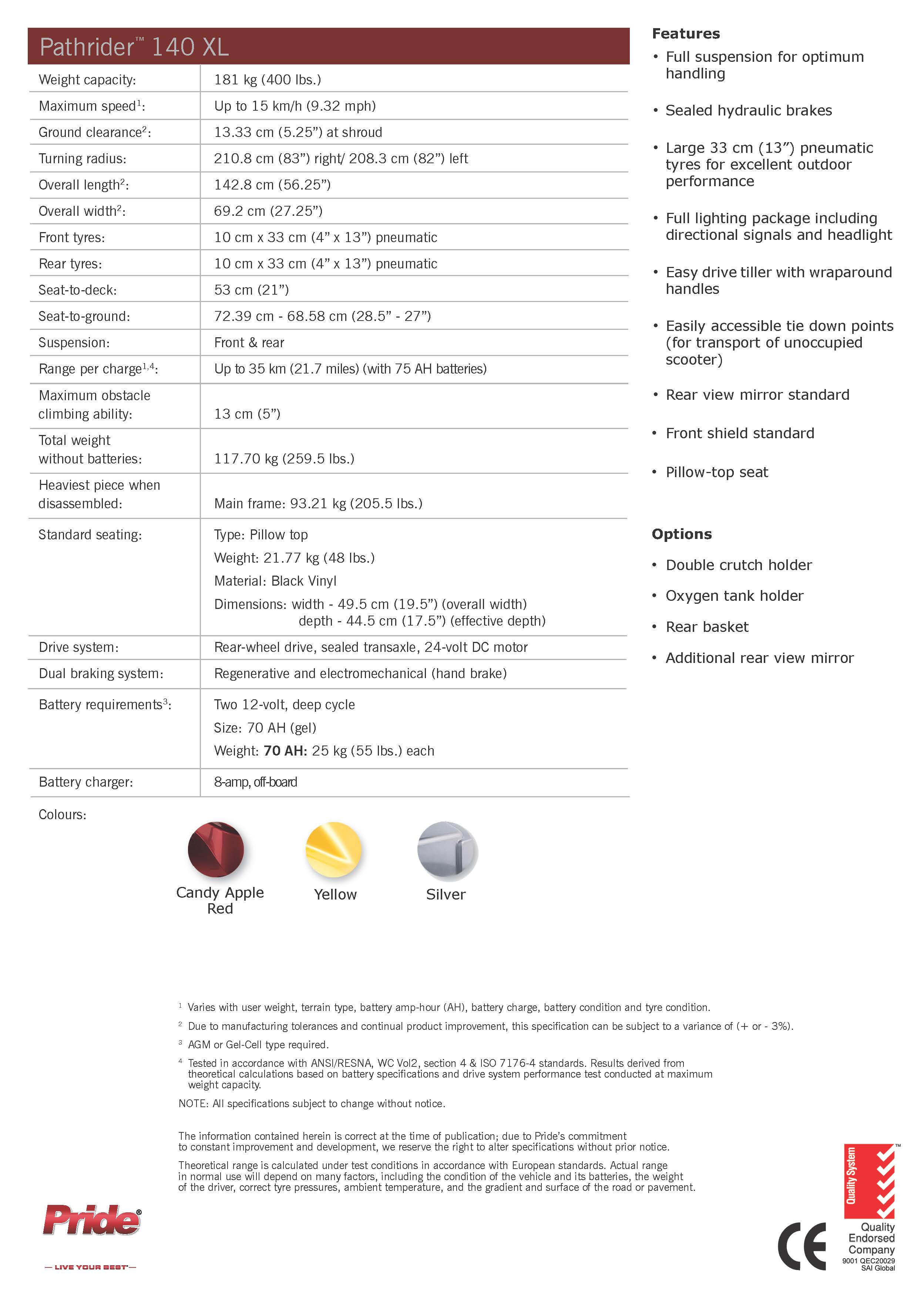 Pride Pathrider 140 XL pdf Page 2