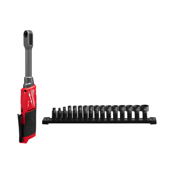 M12 Solution Tools Milwaukee M12 Fuel™ Insider Extended Reach PassThrough Ratchet W/ Insert