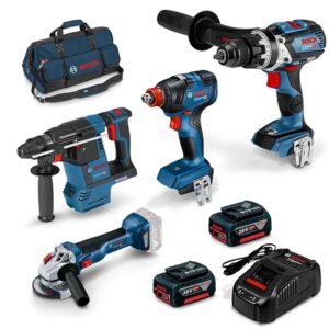 Bosch- 4pc 18V 5.0Ah Kit