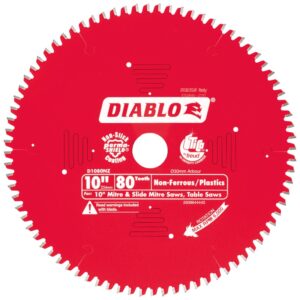 Diablo 10 in. / 254mm 80T Non-Ferrous/Plastics Saw Blade