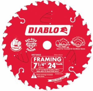 Diablo 7.25 in. / 184mm 24T Framing Saw Blade