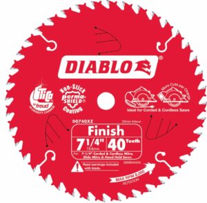 Diablo 7.25 in. / 184mm 40T Fine Finish Saw Blade