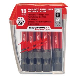 Shockwave™ Power Bit Phillips #2 50mm (2") - 15 Pk