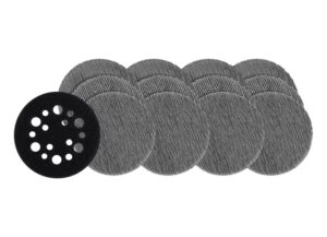 Milwaukee 75mm (3") Assorted Grit Set POWERGRID™ H&L Mesh sanding discs 12PK + Pad Saver