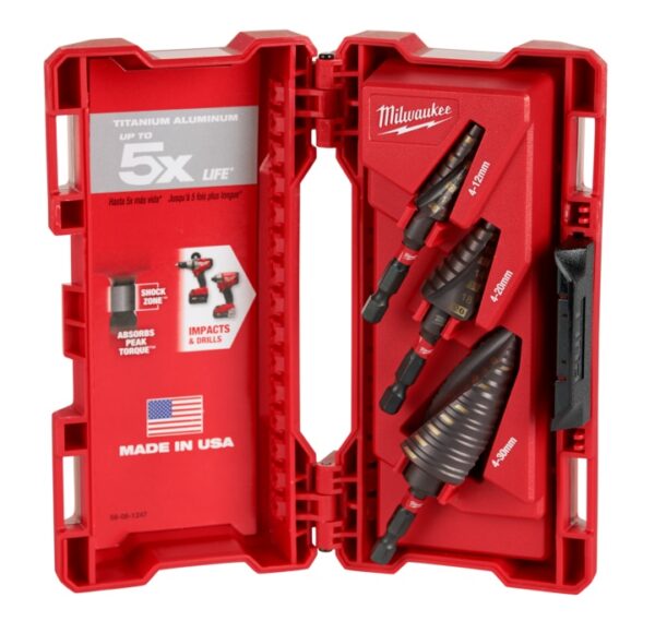 48899266 Milwaukee Shockwave Metric Step Bit Set - Hector Jones