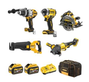 DeWalt DCZ507T2-XE 18V XR Brushless 5 Piece Kit - 2X FLEXVOLT 6Ah