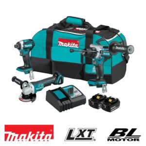 Makita 18V LXT 3-Piece Hammer Drill / Impact Driver / Grinder Kit
