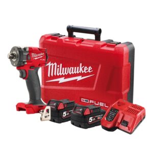 Milwaukee M18 18v Brushless Fuel Compact Pin Detent Impact Wrench Kit
