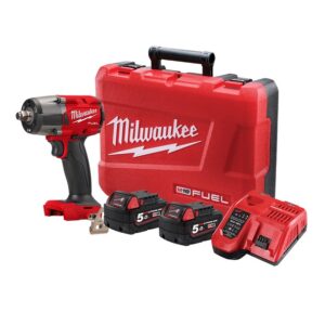 Milwaukee M18 18v Brushless Fuel Mid-Torque Friction Ring Impact Wrench Kit