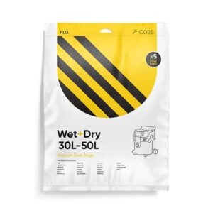 Filta Wet & Dry 50Lt Microfibre Vacuum Cleaner Bags 5 Pack (C025)