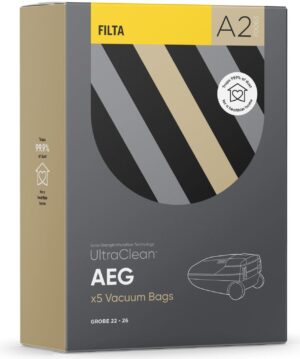 70063 FILTA ULTRACLEAN AEG GROBE 22-26 VACUUM BAGS 5 PACK