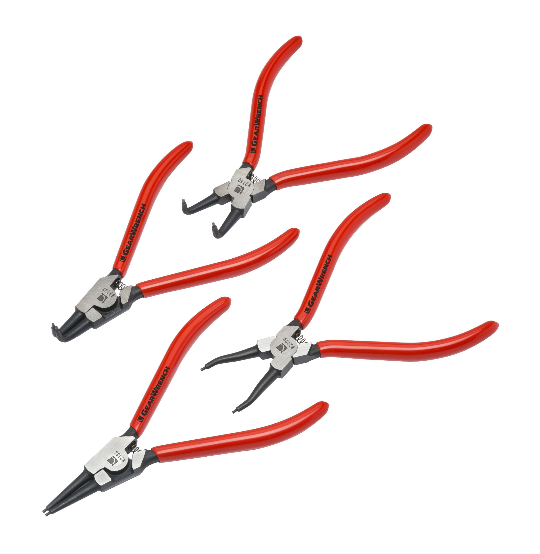 GEARWRENCH 4 Pc 7in. Fixed Tip Internal & External Snap Ring Plier Set ...