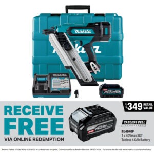 Makita 40Vmax XGT Brushless 30°-34° Framing Nailer 2.5Ah Kit