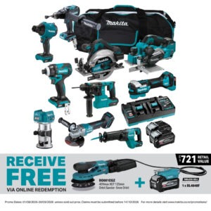 Makita DK0251G101 40Vmax XGT Brushless 10-Pc. Combo (4.0Ah) Kit
